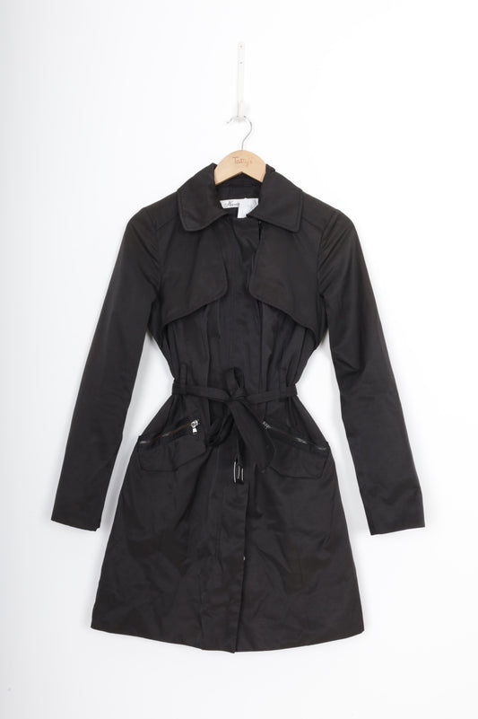 Kenneth Cole Womens Black Coat Size S