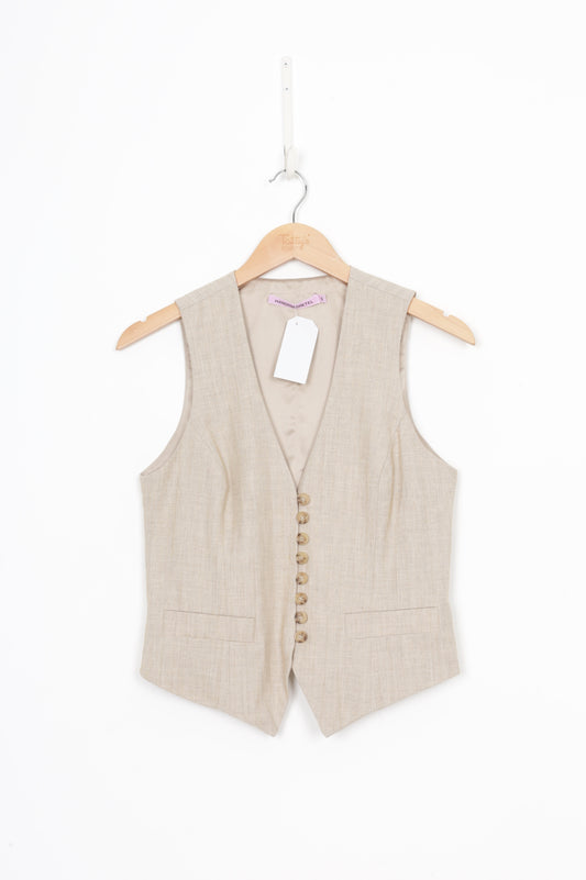 hansen&gretel Womens Beige Vest Size S