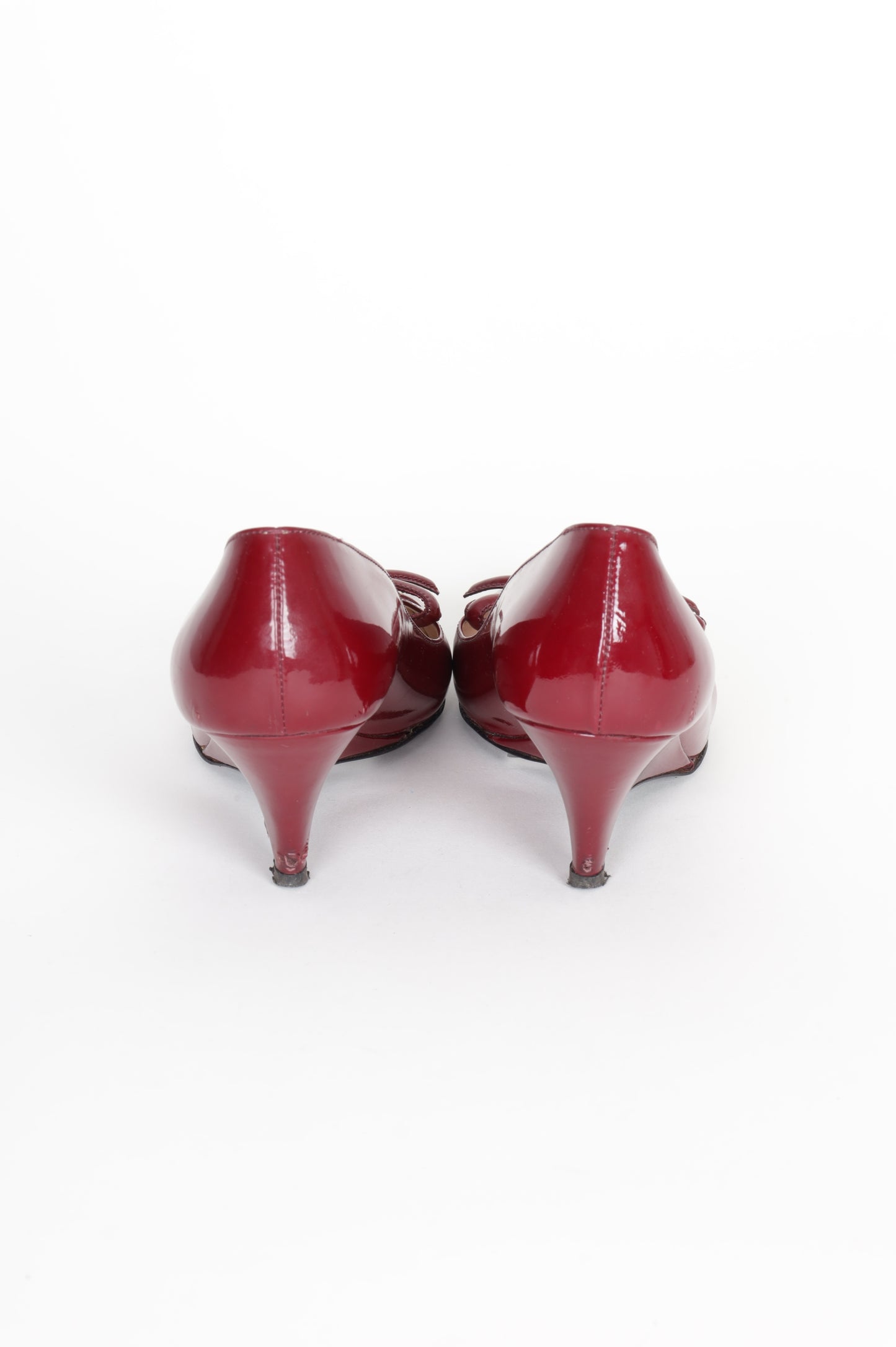 Prada Womens Red Heels Size EU 38.5