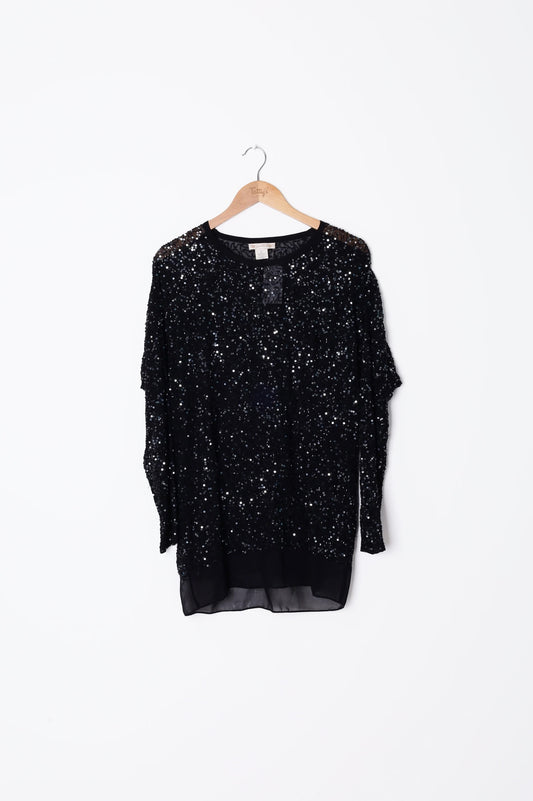 Gold Hawk - Vintage Womens Black Top Size S