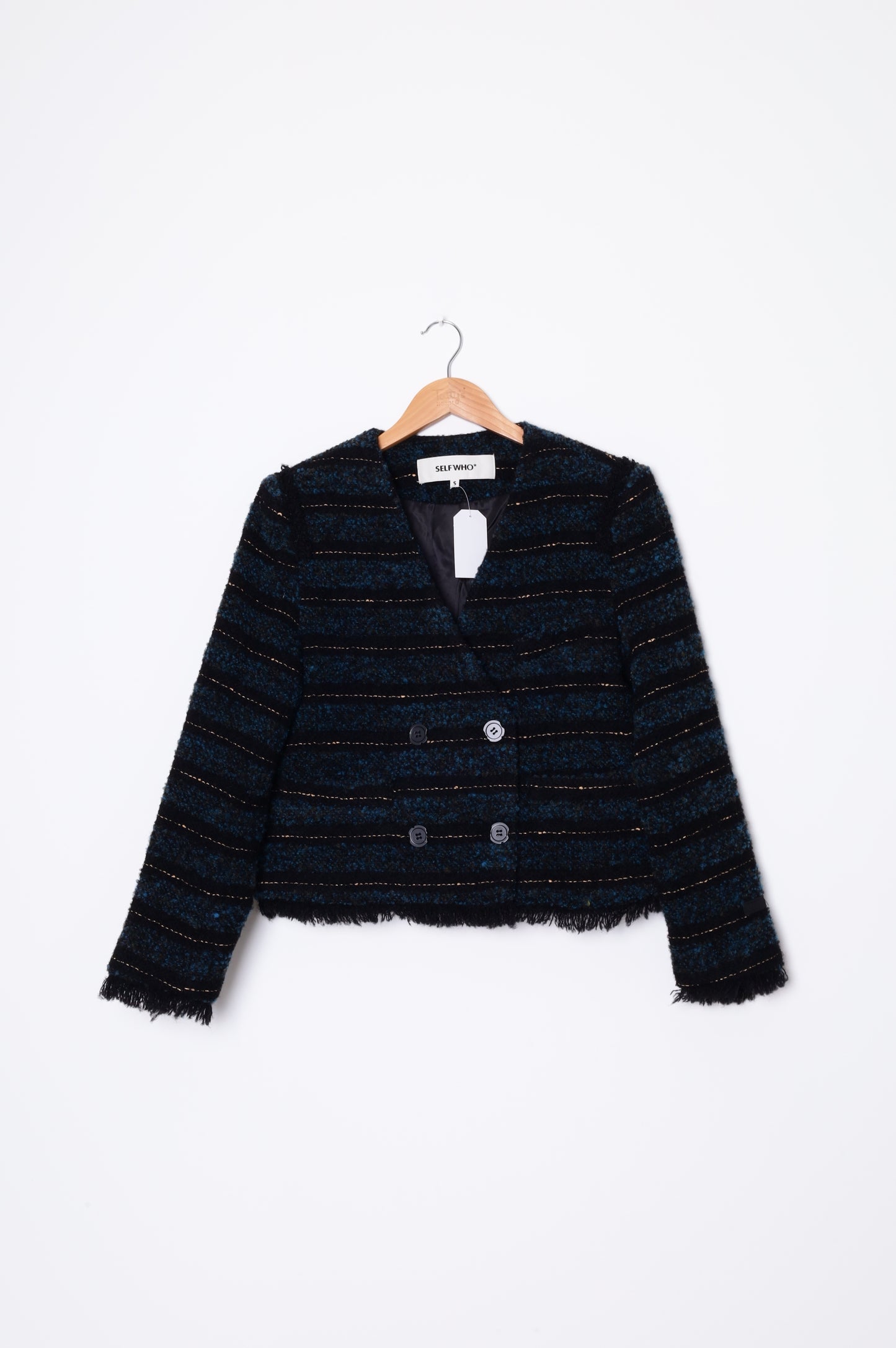 Self Who Womens Black Jacket Size S
