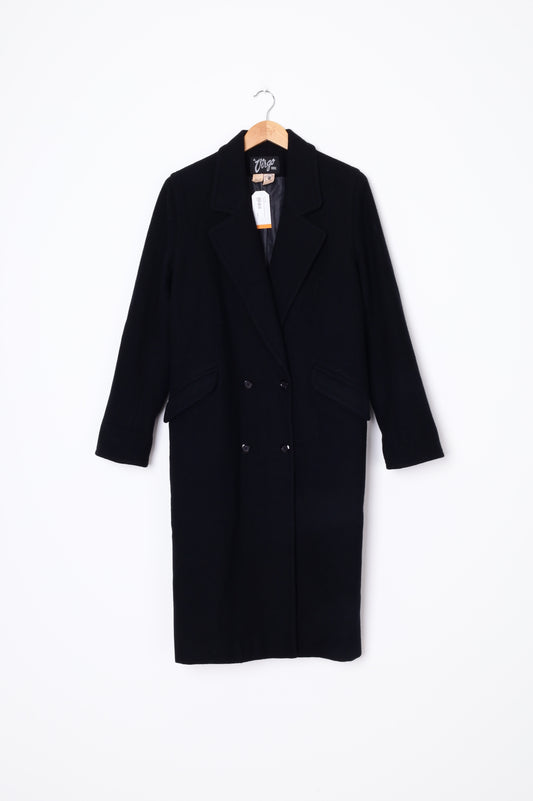 A Virgo Model Womens Black Coat Size 10