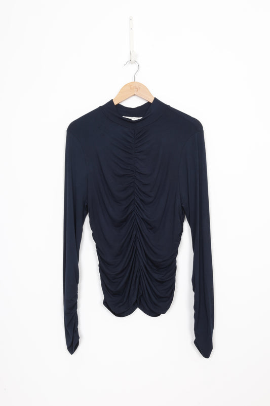 Max Womens Blue Top Size L