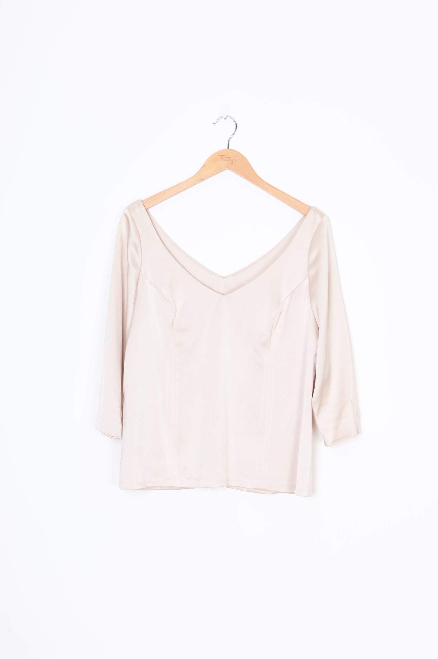 Adrienne Winkelmann Womens Beige Top Size M