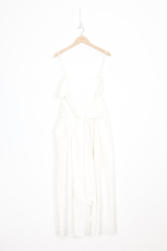 Bianca Spender Womens White Dress Size L