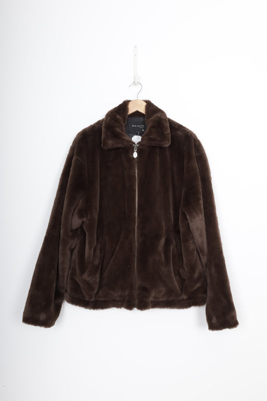 Beach Brains Womens Brown Jacket Size M