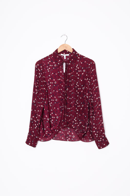 Derek Lam 10 Crosby Womens Purple Blouse Size 6