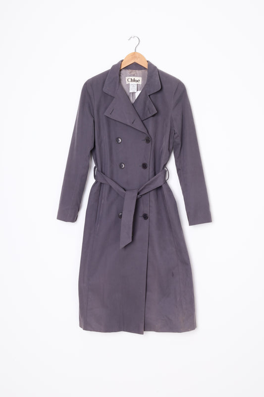 Chloe Womens Grey Coat Size 40