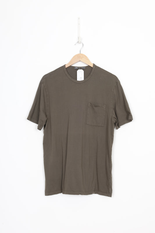 Workshop Mens Khaki T-shirt Size S
