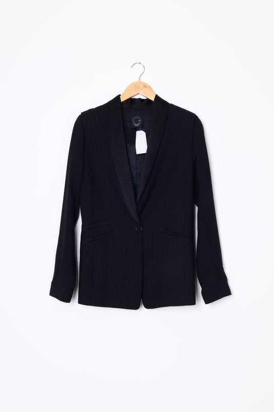 Shen Womens Black Blazer Size 8