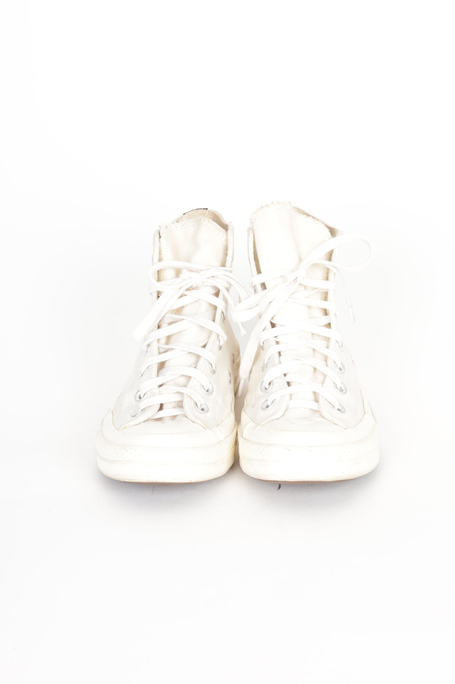 Converse X Comme Des Garcons Unisex Cream Sneakers Size EU 39