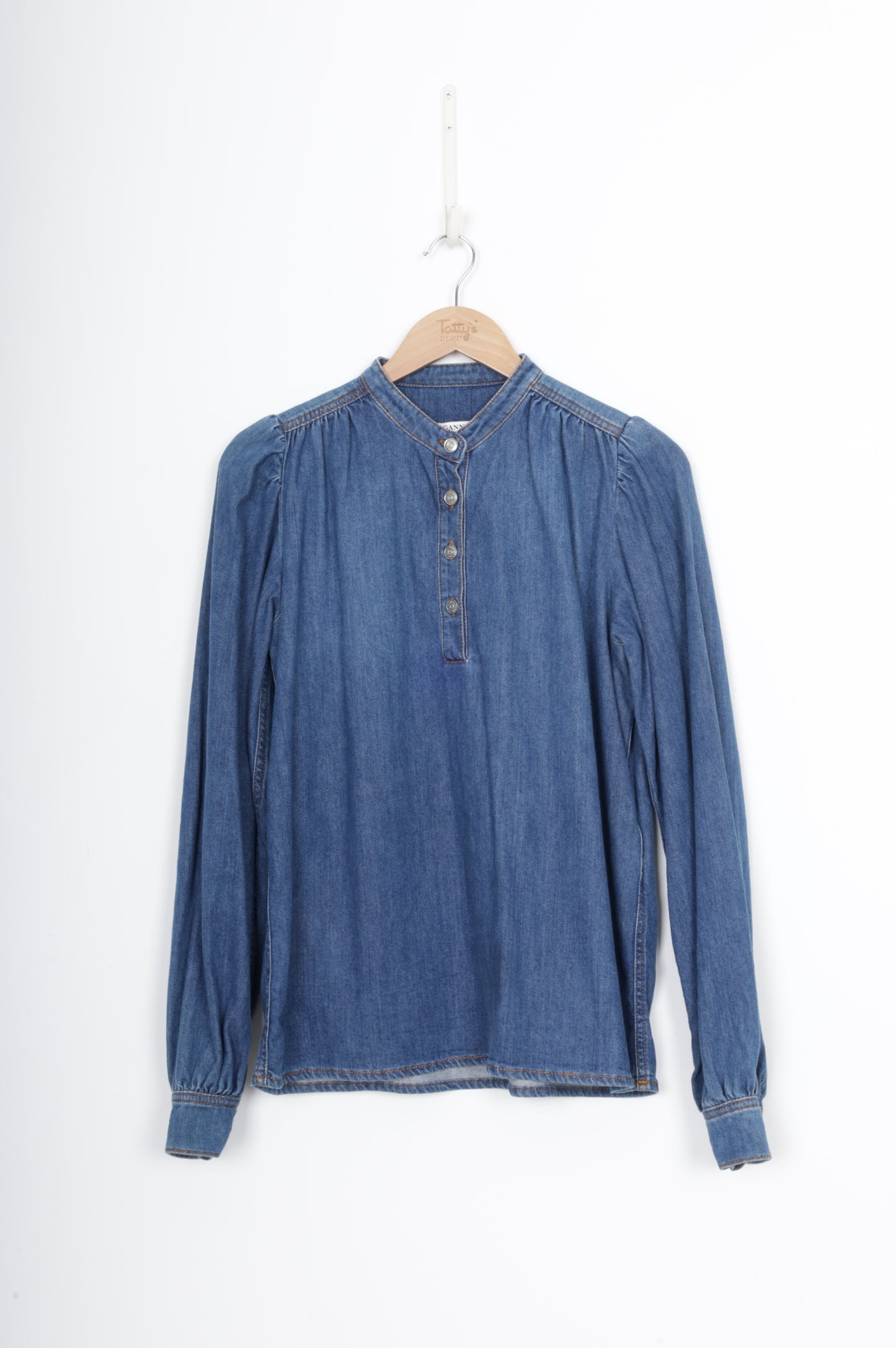 Ganni Womens Blue Top Size 36