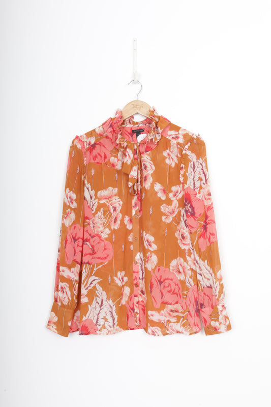 Ann Taylor Womens Orange Top Size M