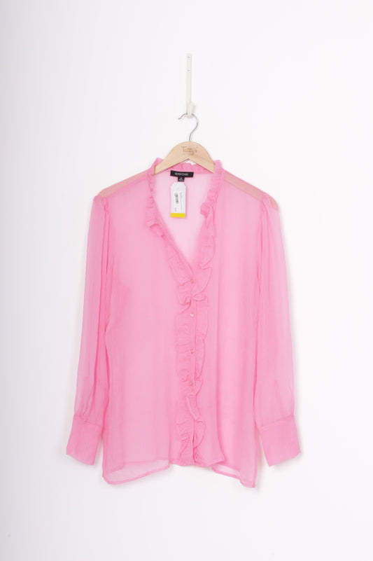 Repertoire Womens Pink Blouse Size 14