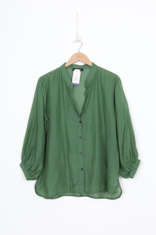 Repertoire Womens Green Shirt Size 10