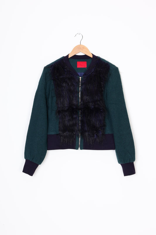 Andrea Moore Womens Green Jacket Size 10