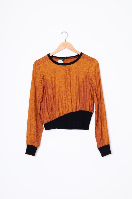 Cue Womens Orange Top Size 12