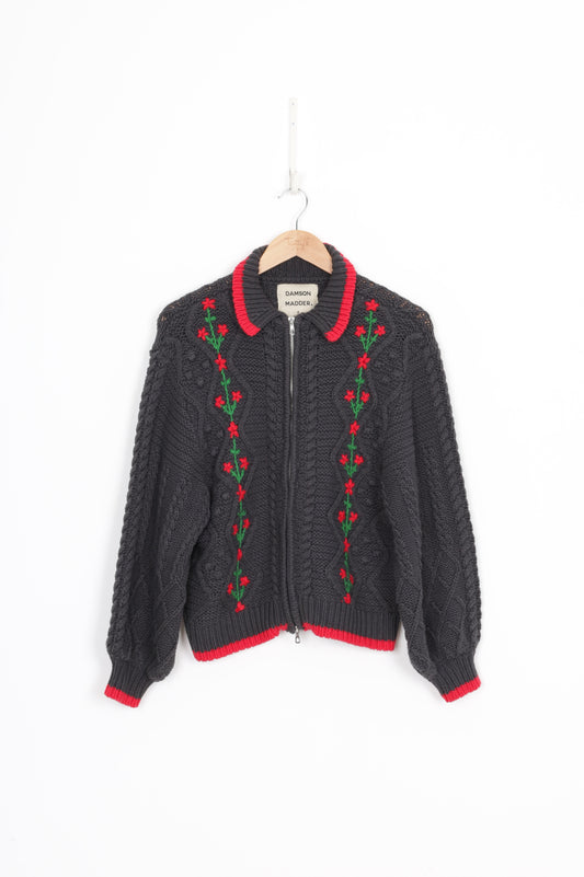 Damson Madder Womens Grey Cardigan Size 8