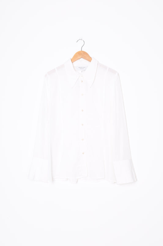 Veronika Maine Womens White Shirt Size 12