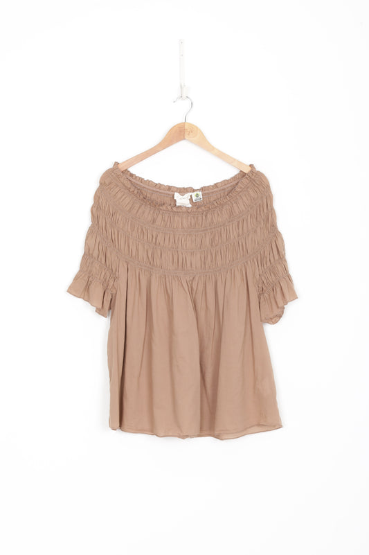 Karen Walker Womens Brown Top Size 12