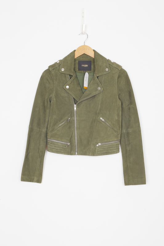 Maje Womens Green Jacket Size 36