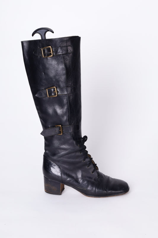d'RO TOO Womens Black Boots  Size EU 40