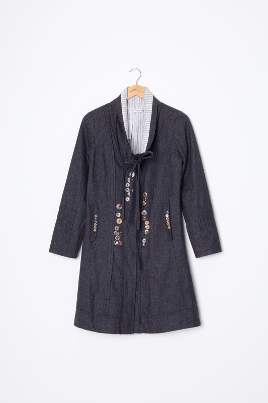 Matchi Motchi Womens Grey Coat Size XS