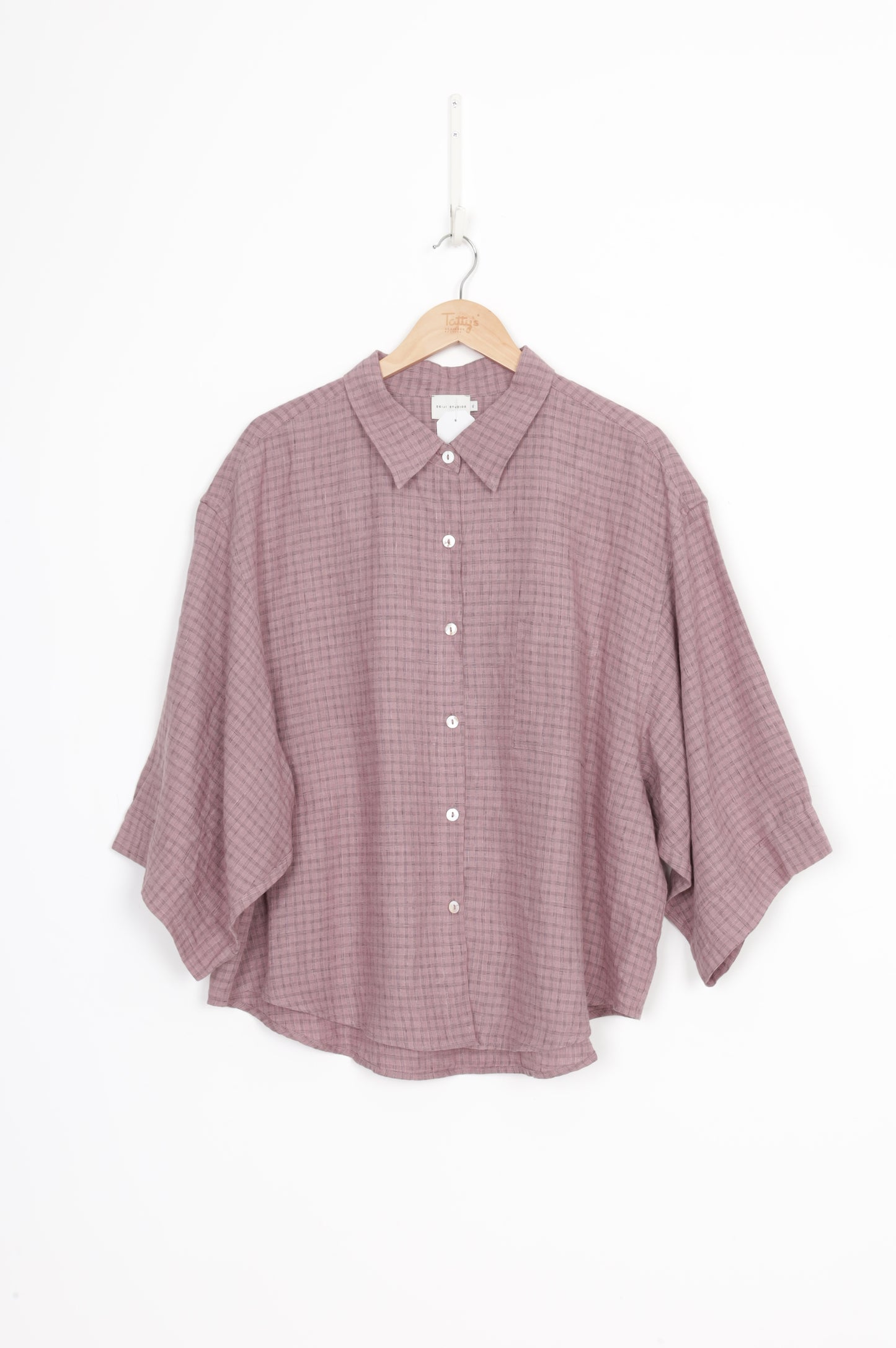 Deiji Studios Womens Pink Shirt Size XL