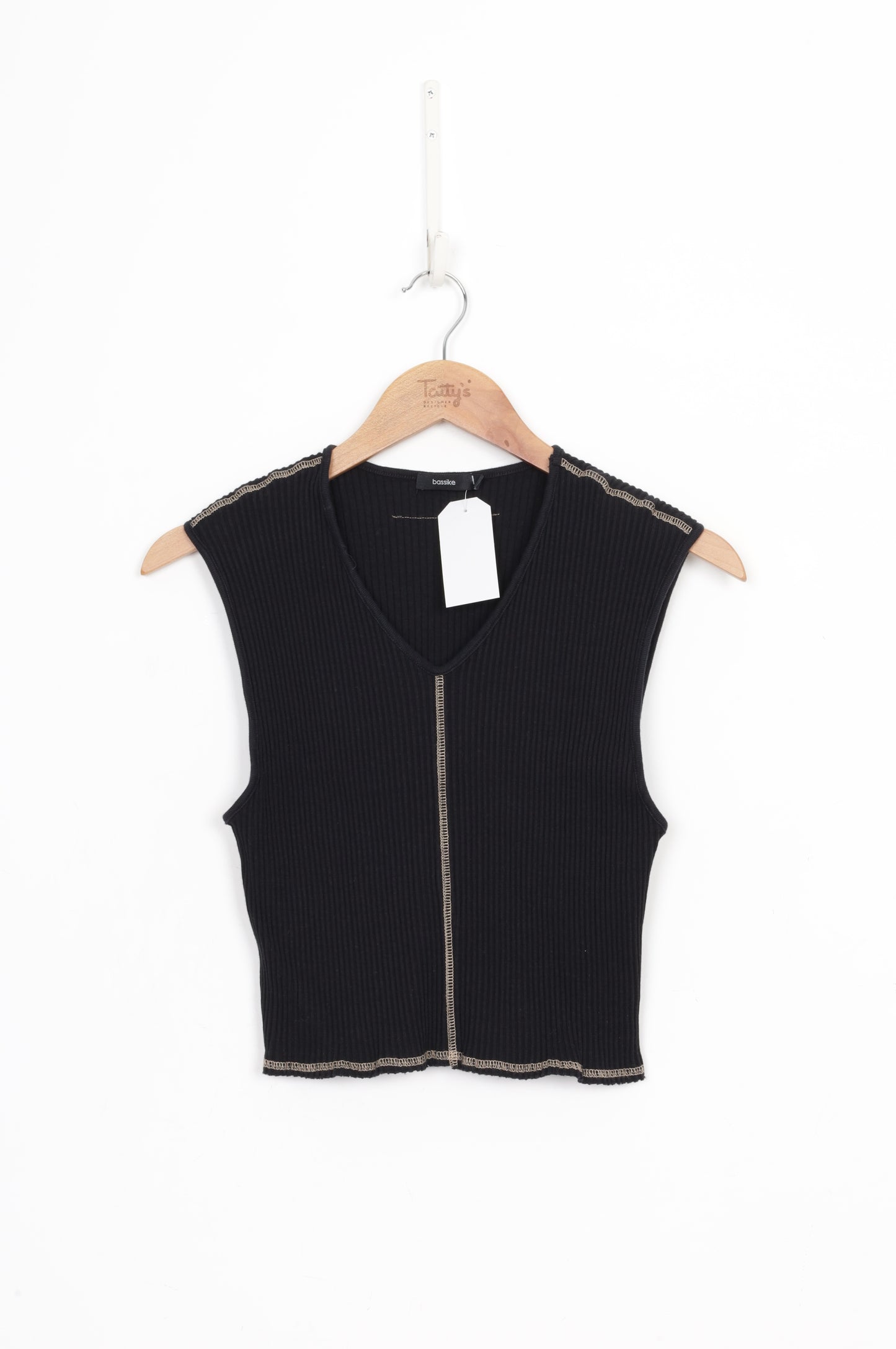 Bassike Womens Black Top Size XS