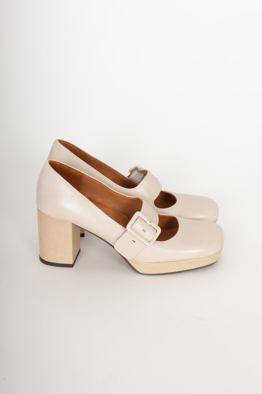 Chie Mihara Womens Beige Heels Size EU 37.5