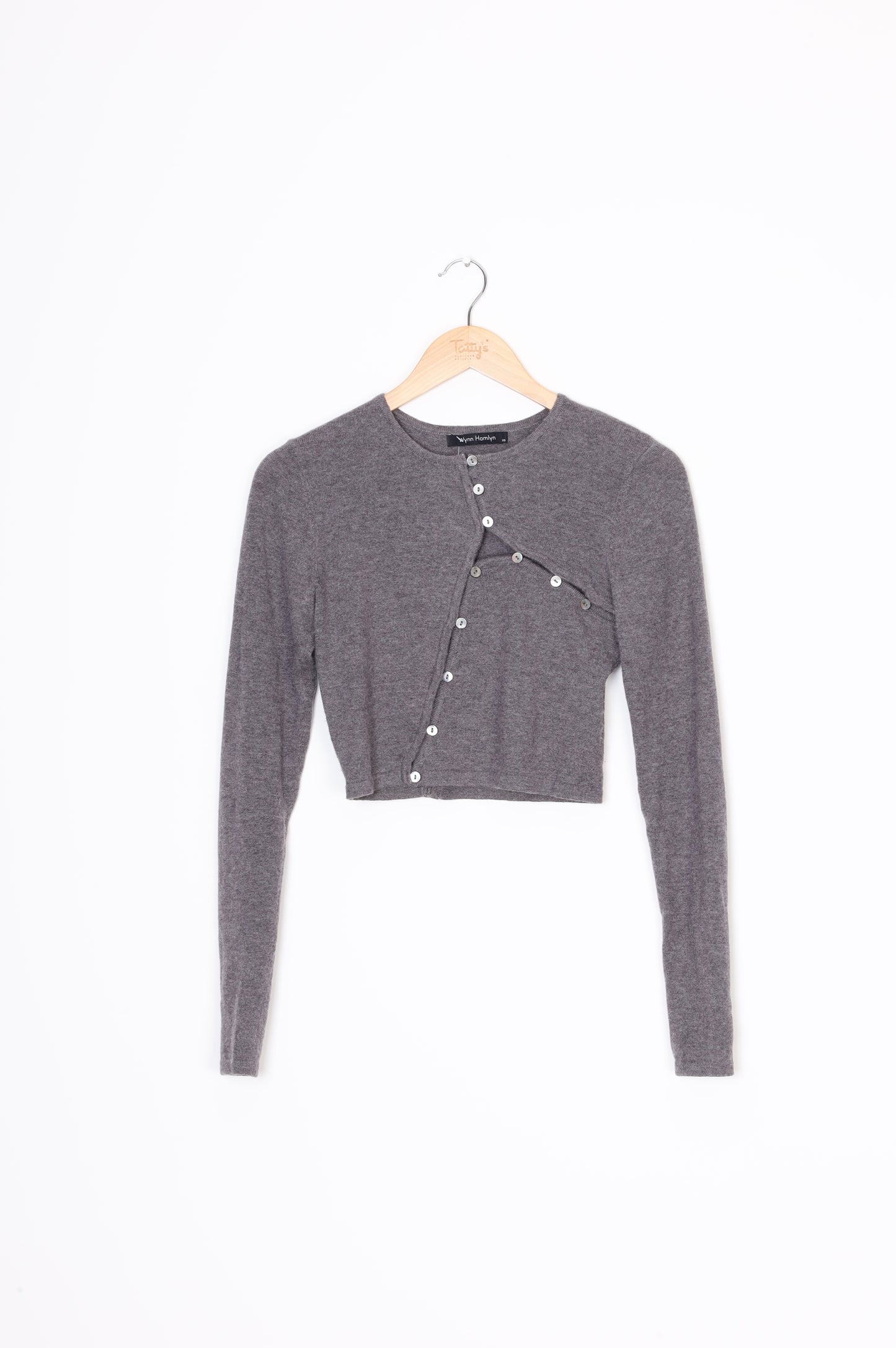 Wynn Hamyln Womens Grey Cardigan Size XS