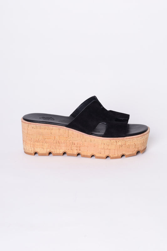 Hermes Paris Womens Black Shoes Size EU 38