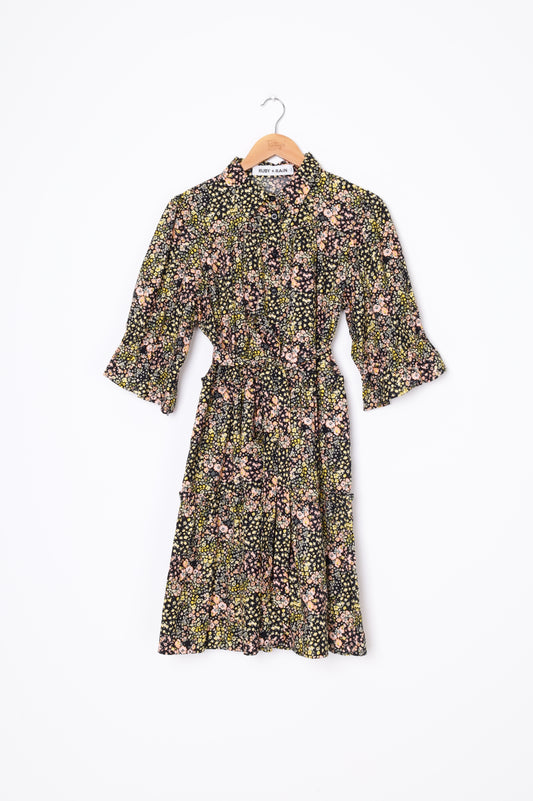 ruby + rain Womens Yellow Dress Size XXS