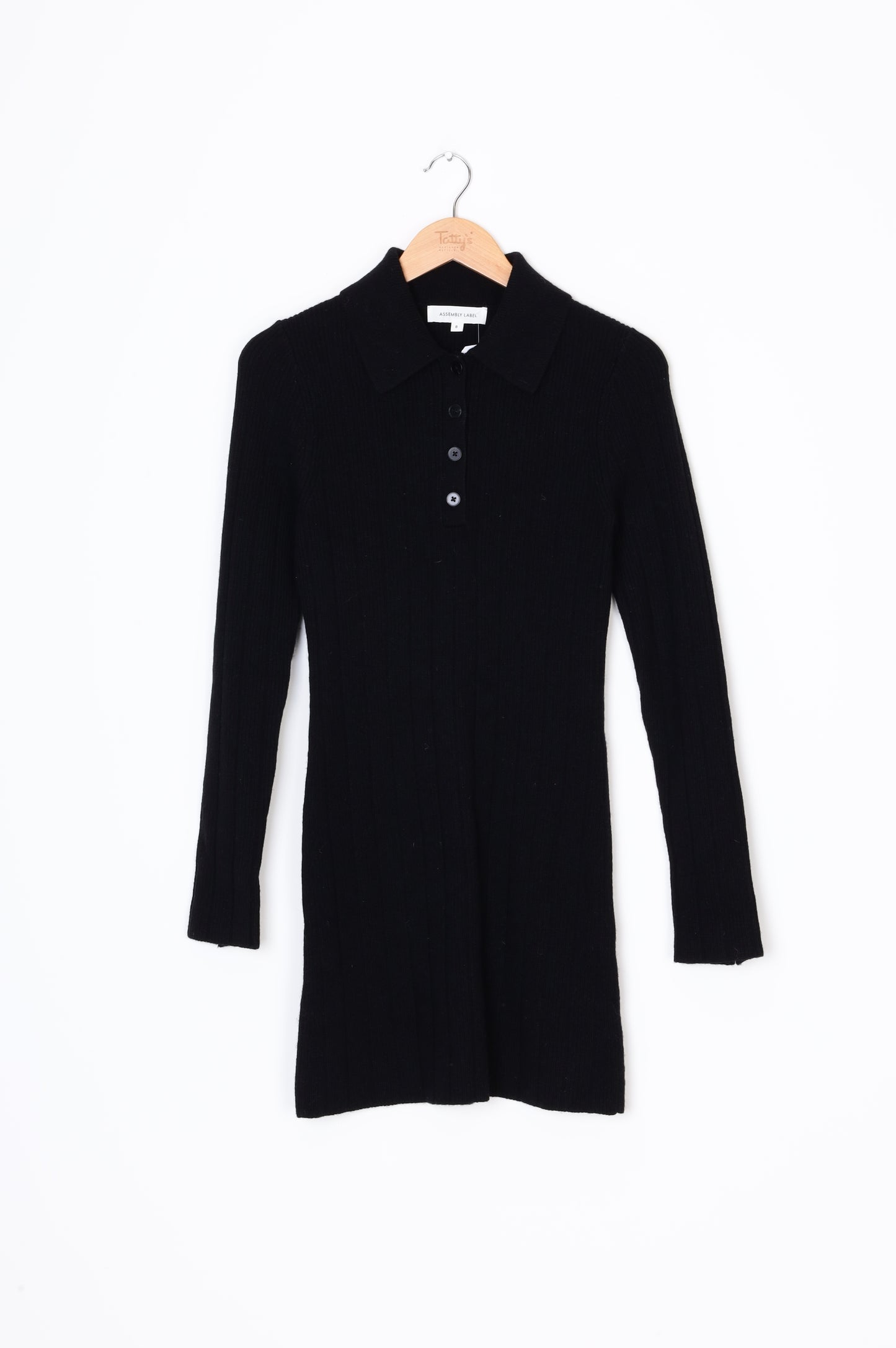 Assembly Label Womens Black Dress Size 8