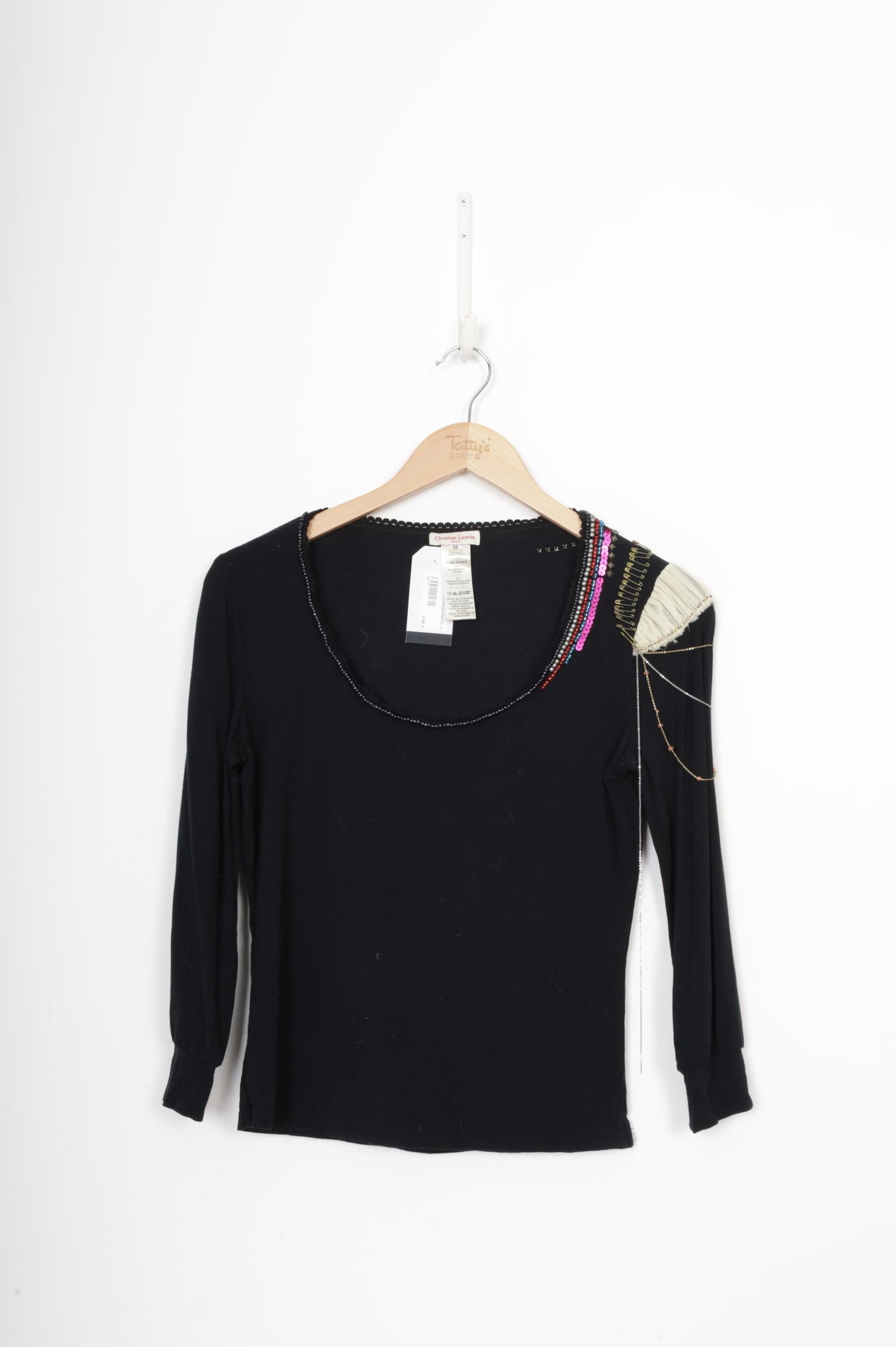Christian Lacroix Womens Black Top Size M