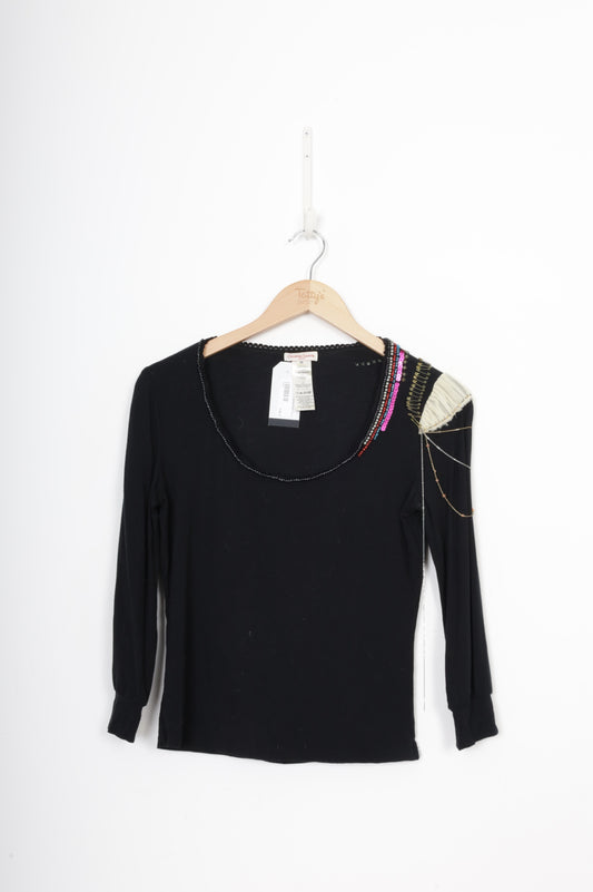 Christian Lacroix Womens Black Top Size M