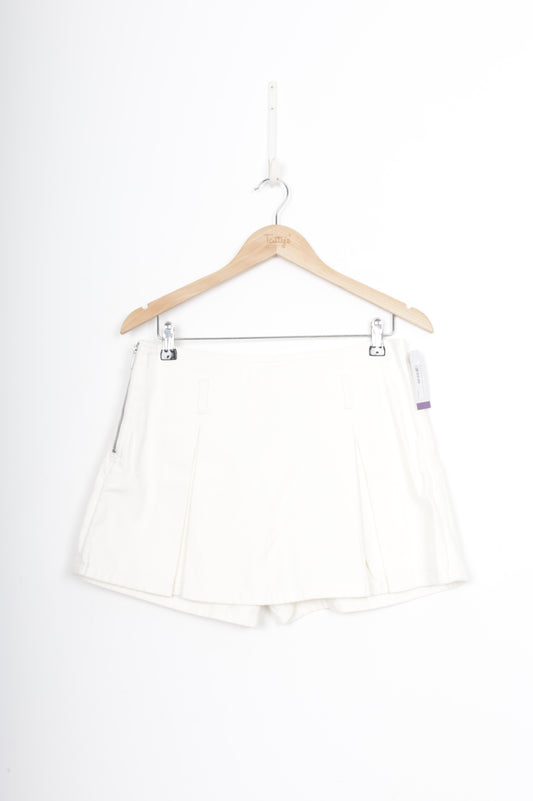 Mo & Co Womens White Shorts Size W 28