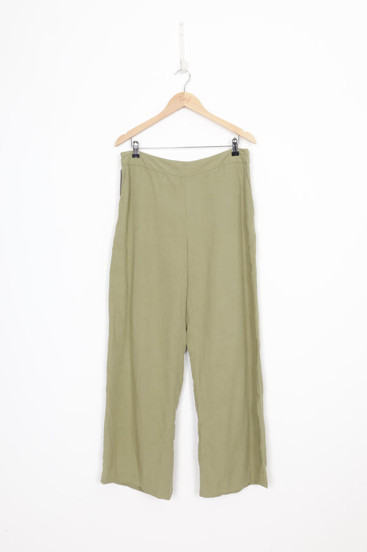 Max Womens Green Pants Size 14