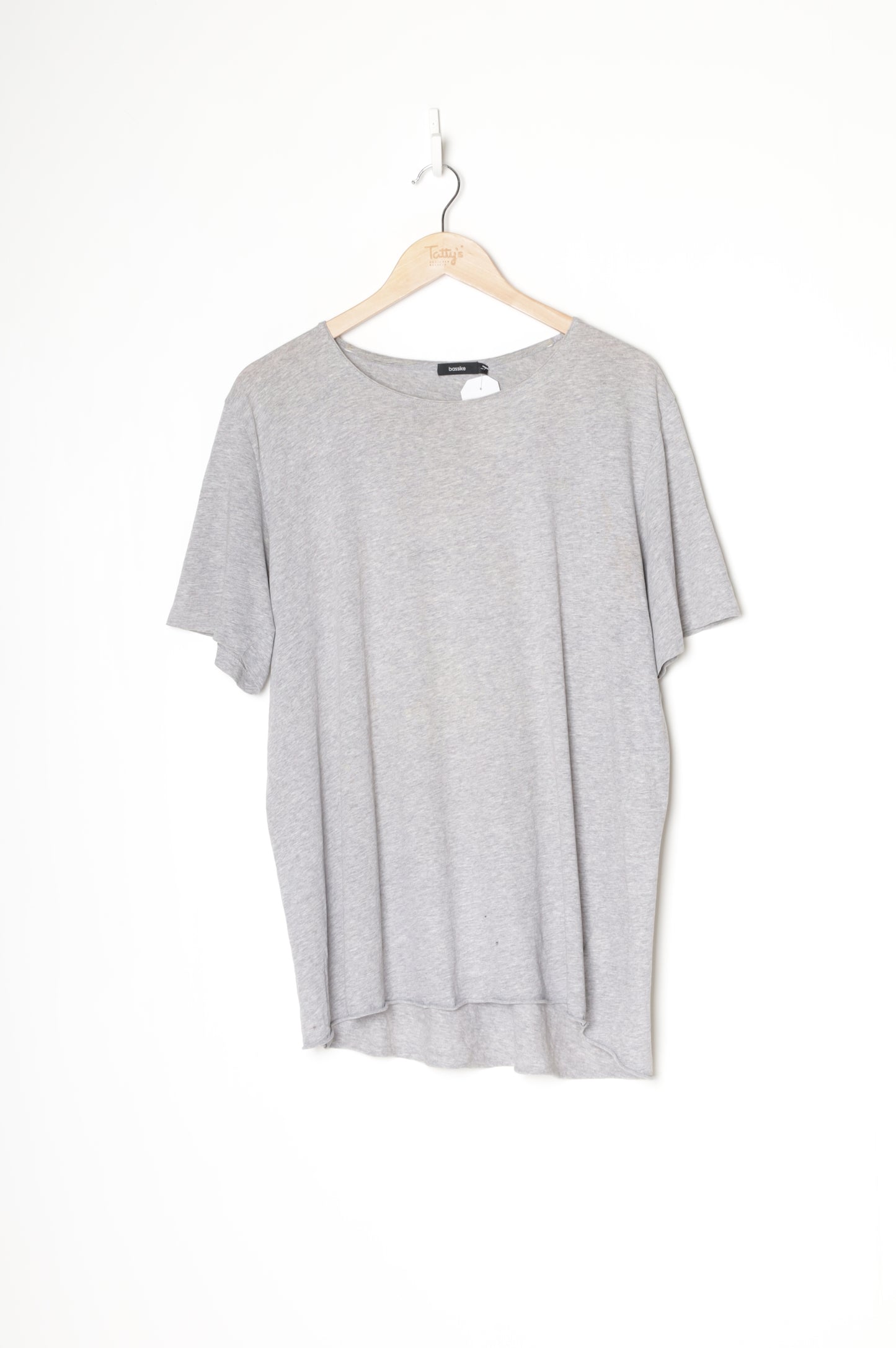 Bassike Womens Grey T-shirt Size L