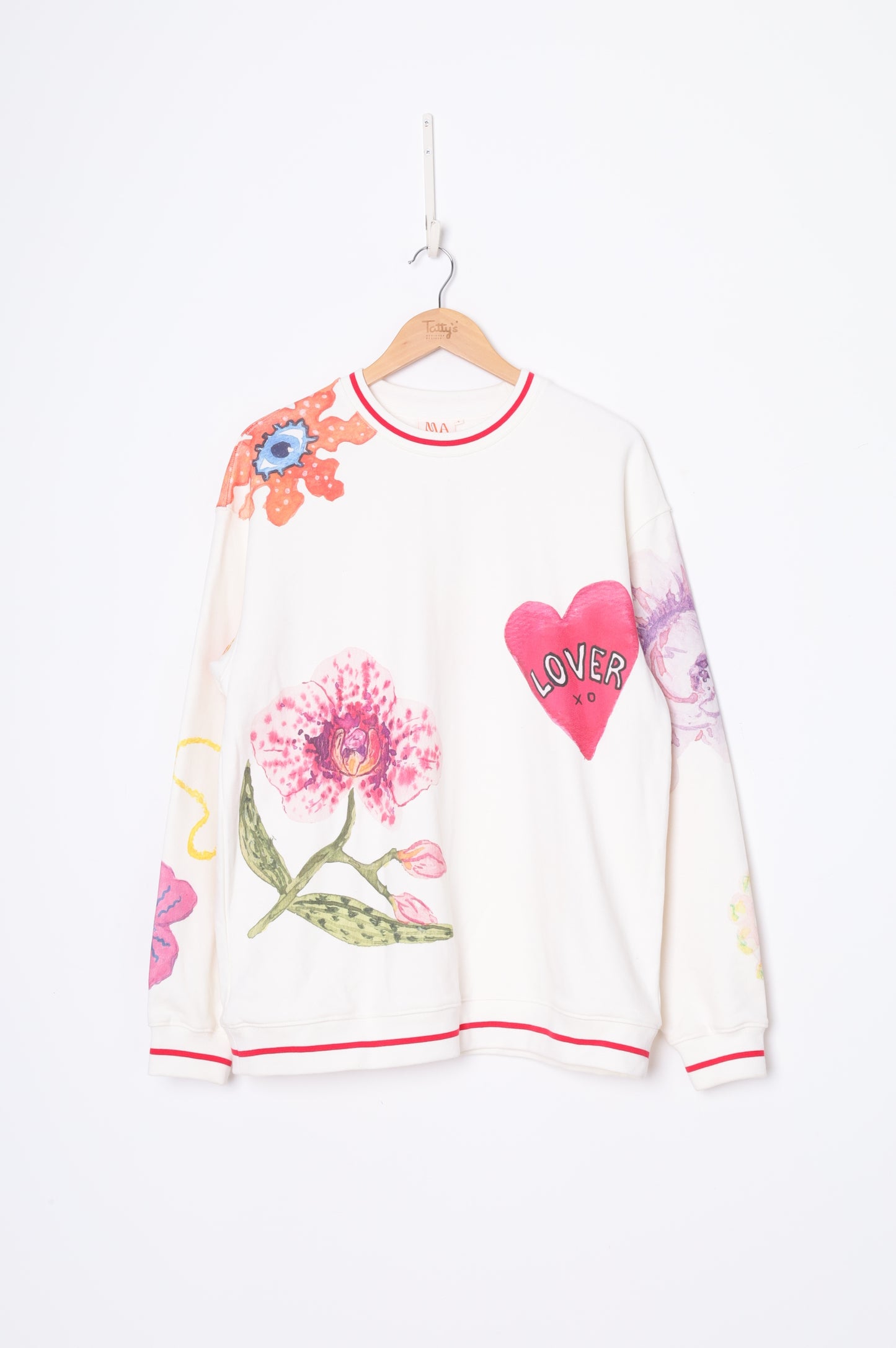 maku Womens Cream Sweatshirt Size S