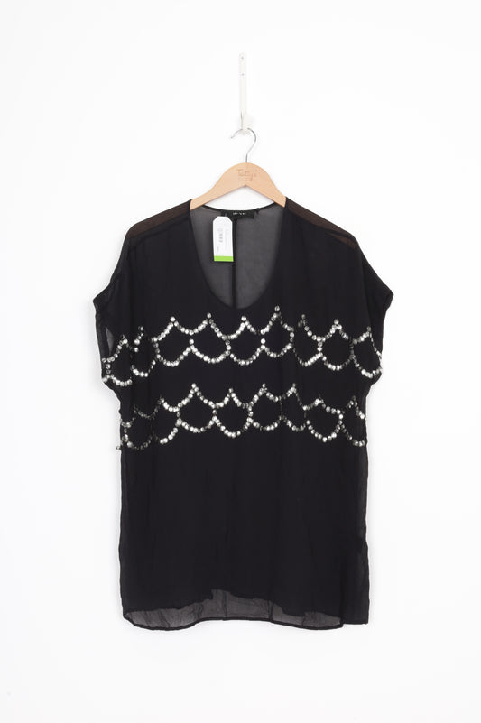 Verge Womens Black Top Size XL