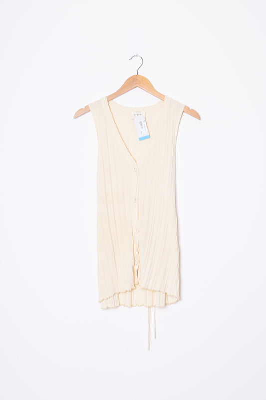 Dissh Womens Cream Top Size S