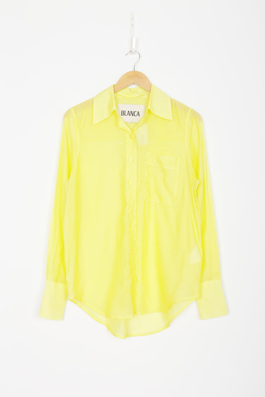Blanca Womens Yellow Shirt Size XS