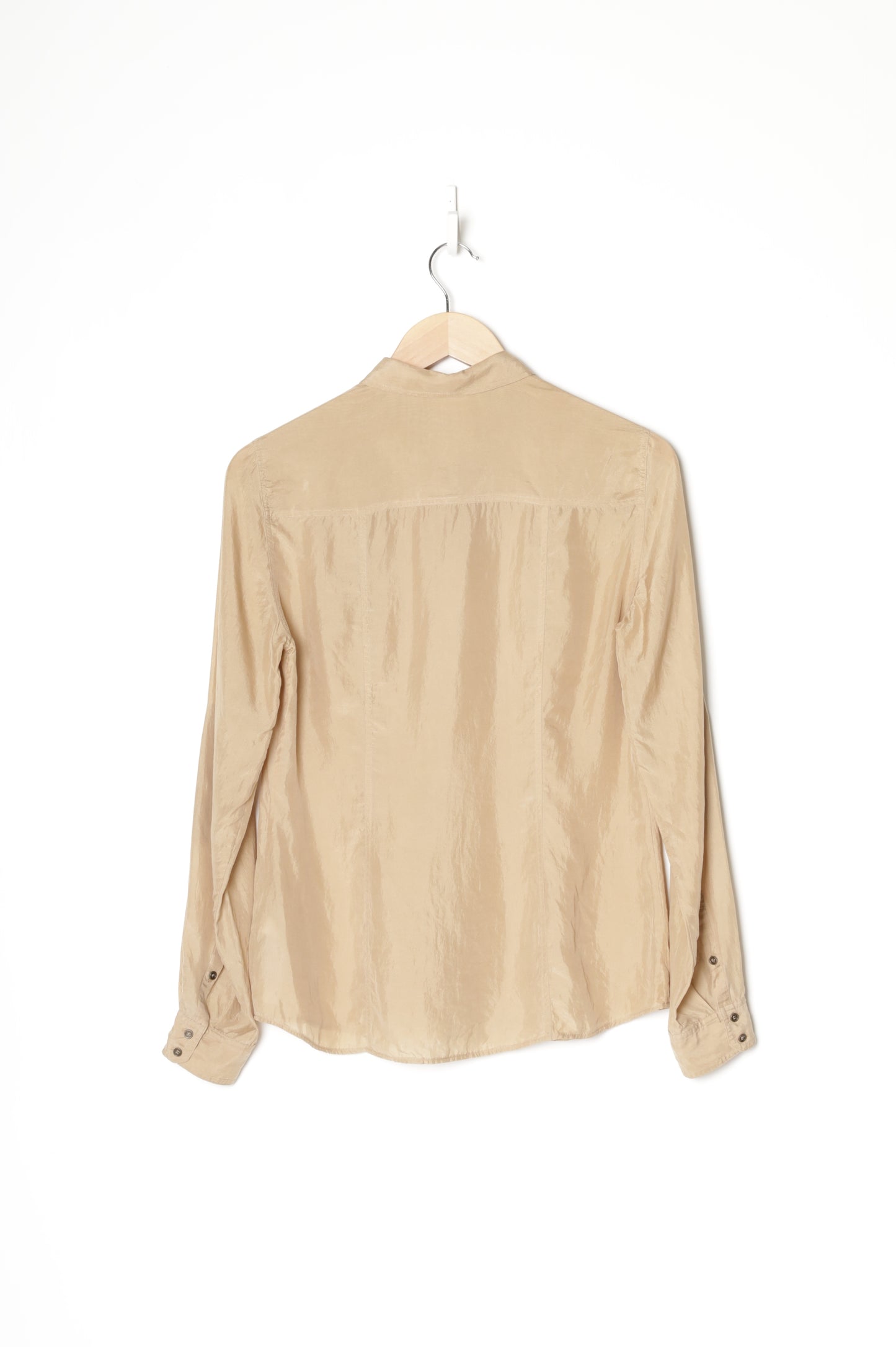 Massimo Dutti Womens Beige Shirt Size 40