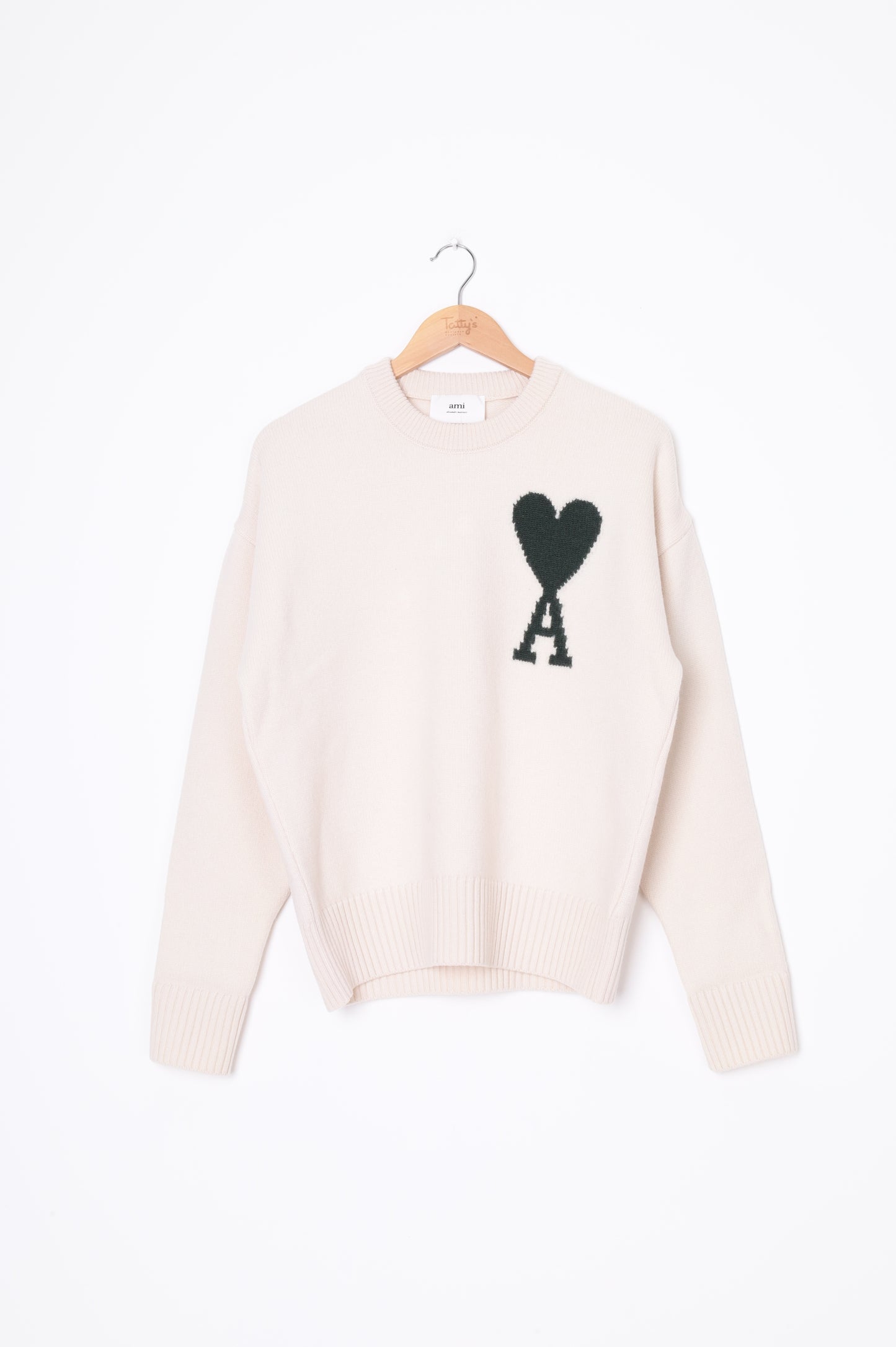 Ami Womens Cream Jumper Size S
