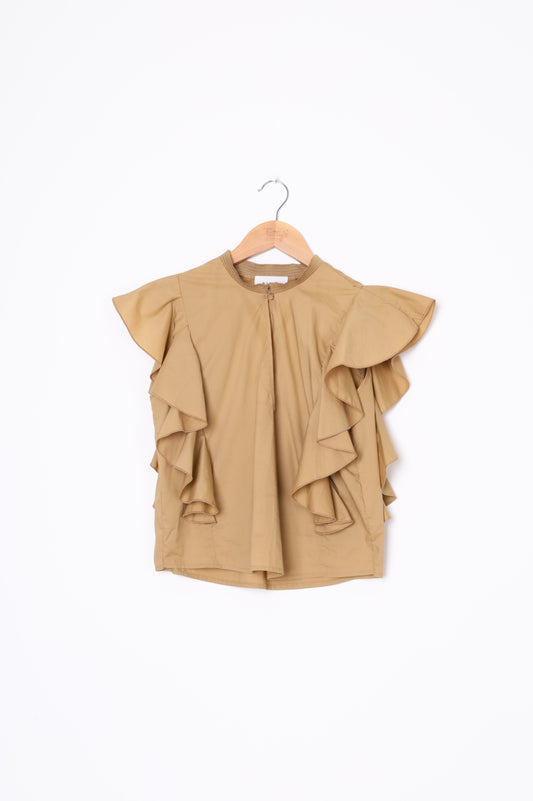 Bird & Knoll Womens Brown Top Size S