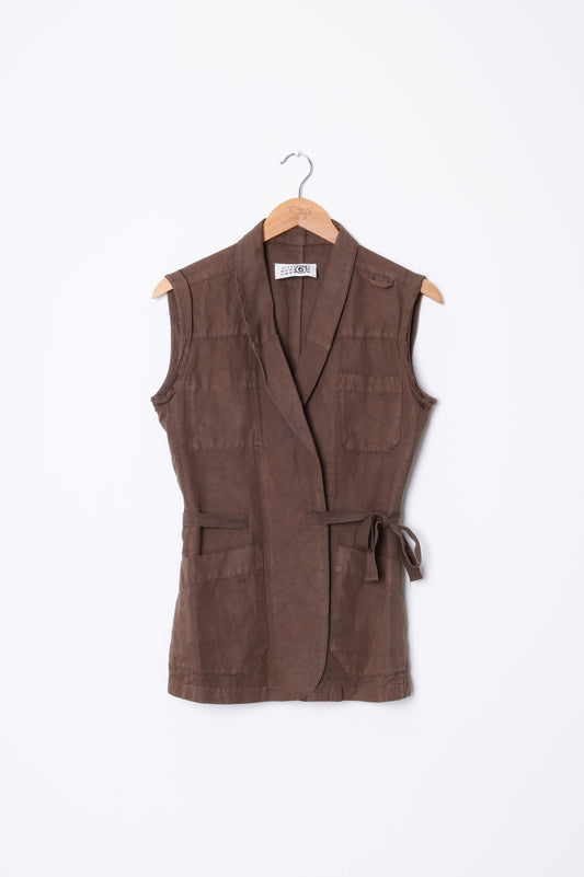 MM6 Mens Brown Vest Size 40