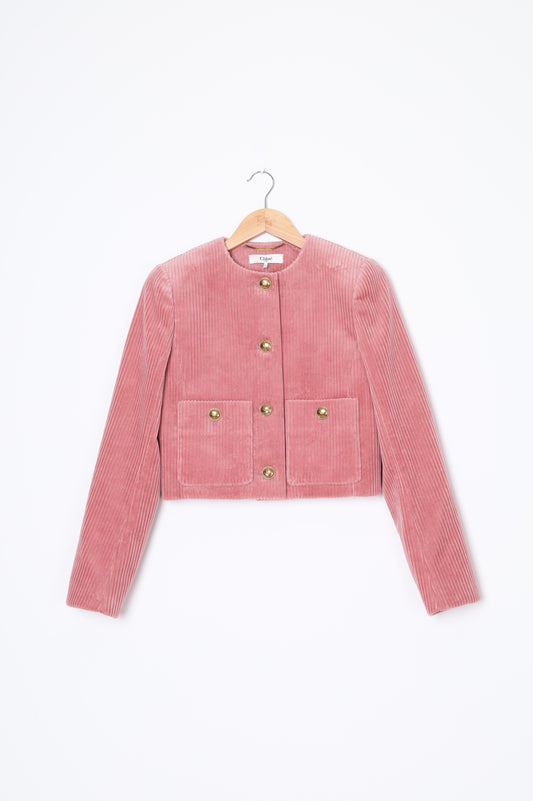 Chloe Womens Pink Jacket Size EU 34