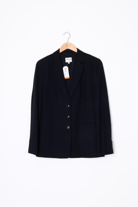 Armani Collezioni Womens Black Blazer Size 8