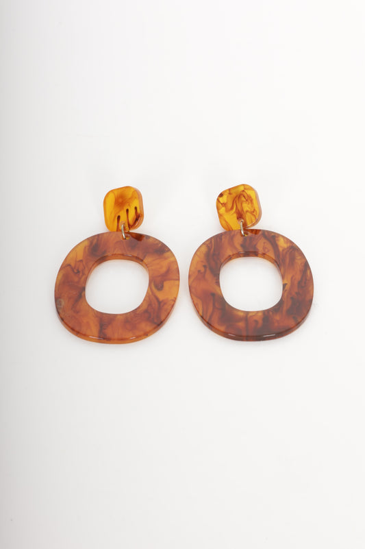 No Label Womens Brown Earrings Size O/S